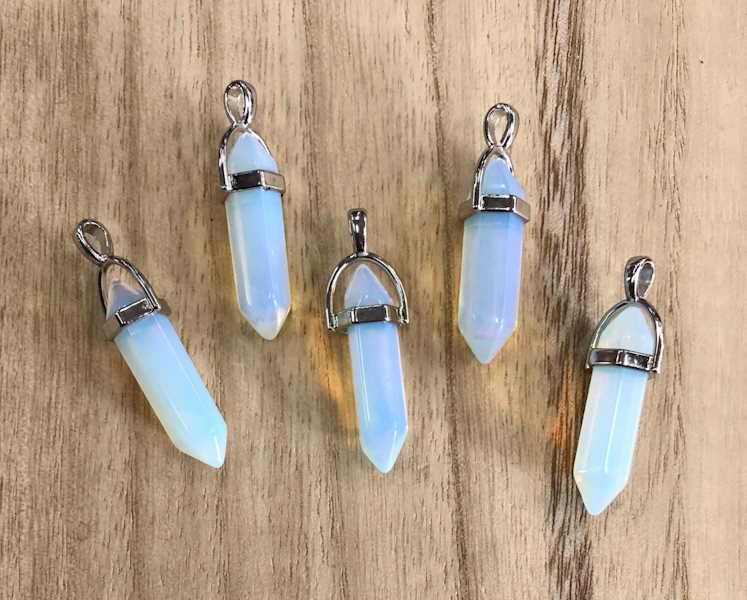 Colgante Biterminado Opalina 4 cm